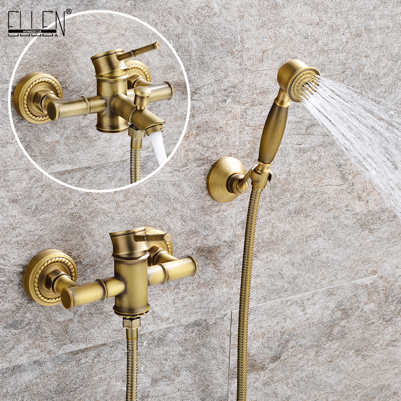 Home Bathroom Faucets - Bathroom Bamboo Bath Shower Faucets Set