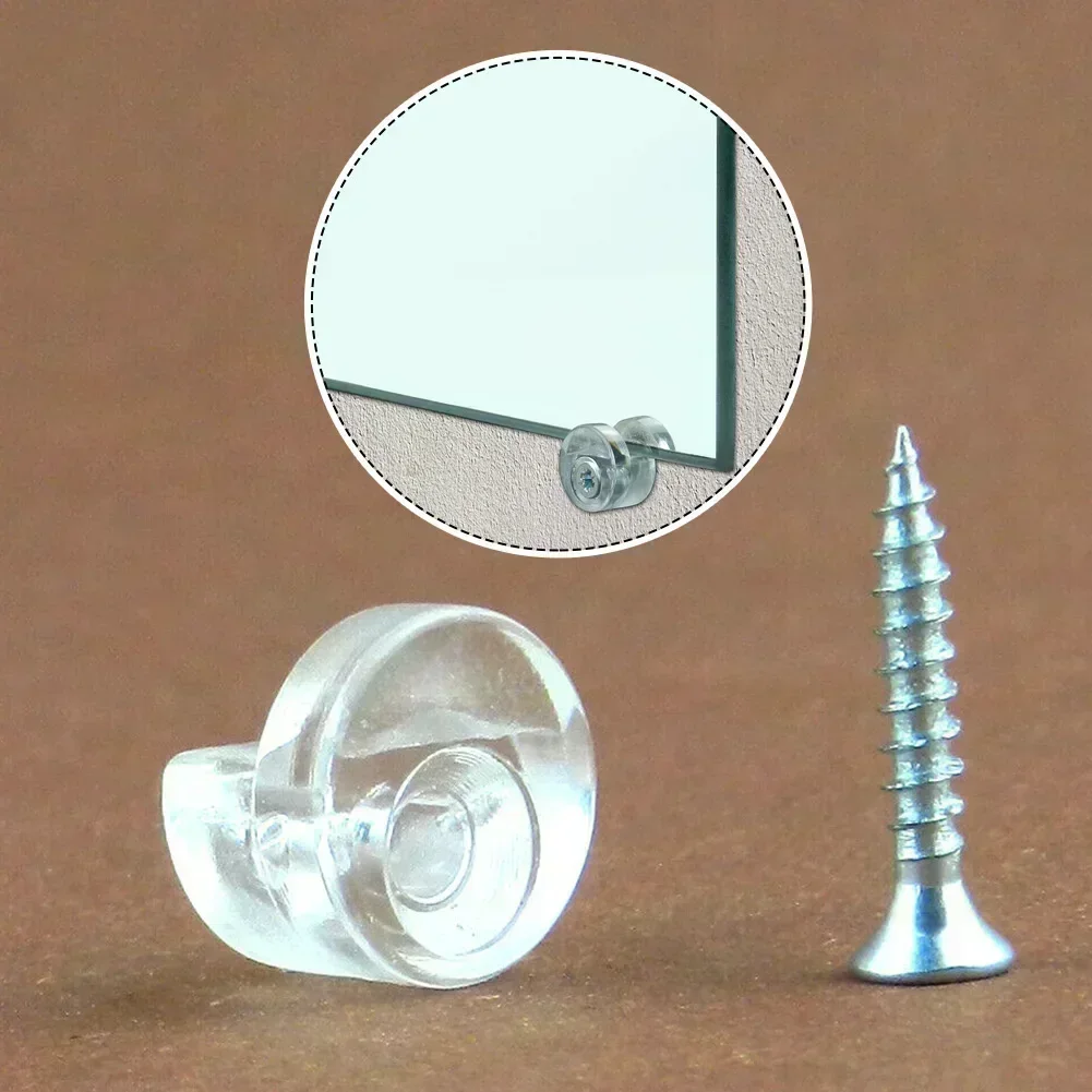 Home Hardware Bathroom Mirrors - 4PCS Mirror Fixing Clips Glass Clip