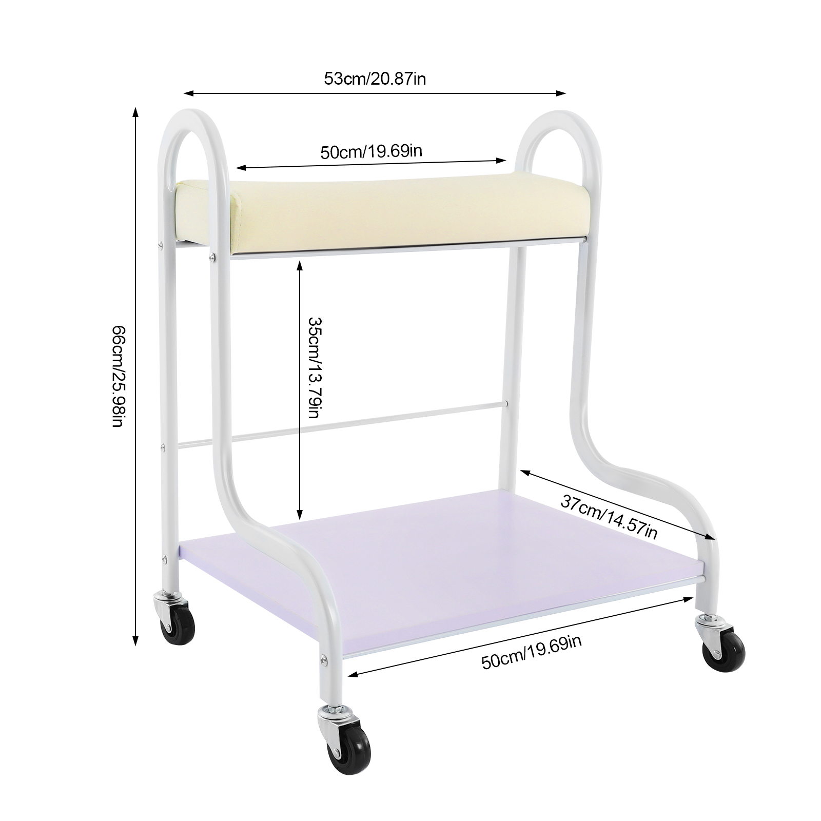 Home Bathroom Spa - Pedicure Foot Rest Cart Pedicure Stool