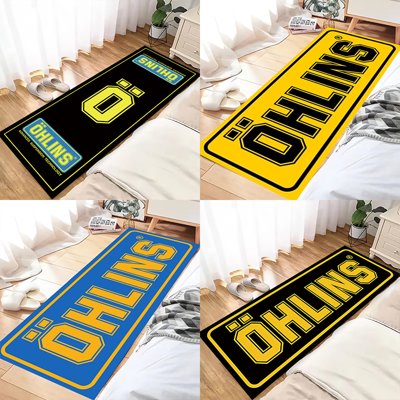 Home Bathroom Carpet - O-Ohlins Motorcycle Carpet Garage Mat Racing