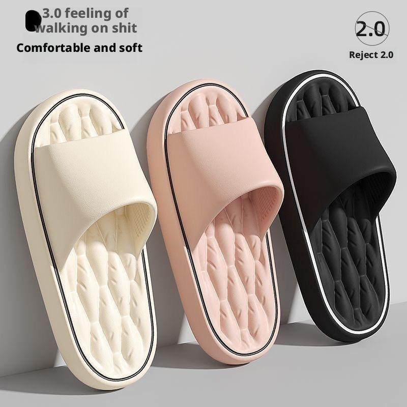Home And Bathroom - Line Pattern Slippers for Couple -