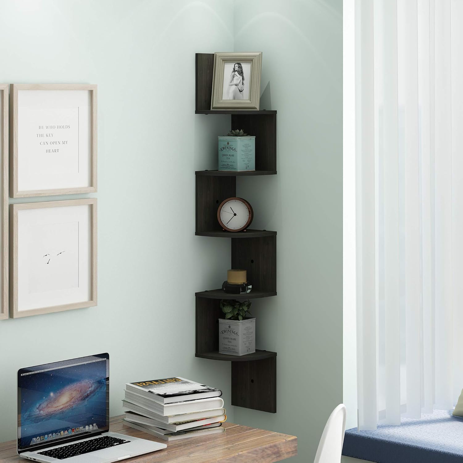 5-Tier Zigzag Corner Floating  - Home Bathroom Images avis et prix