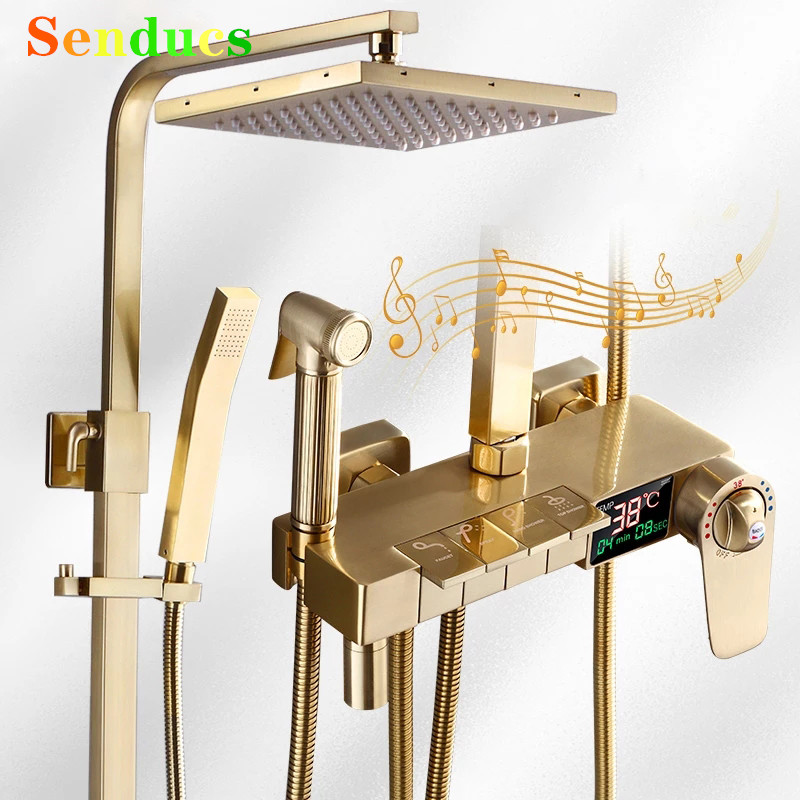 Brushed Gold Digital Bathrooom - Home Bathroom Faucets avis et prix
