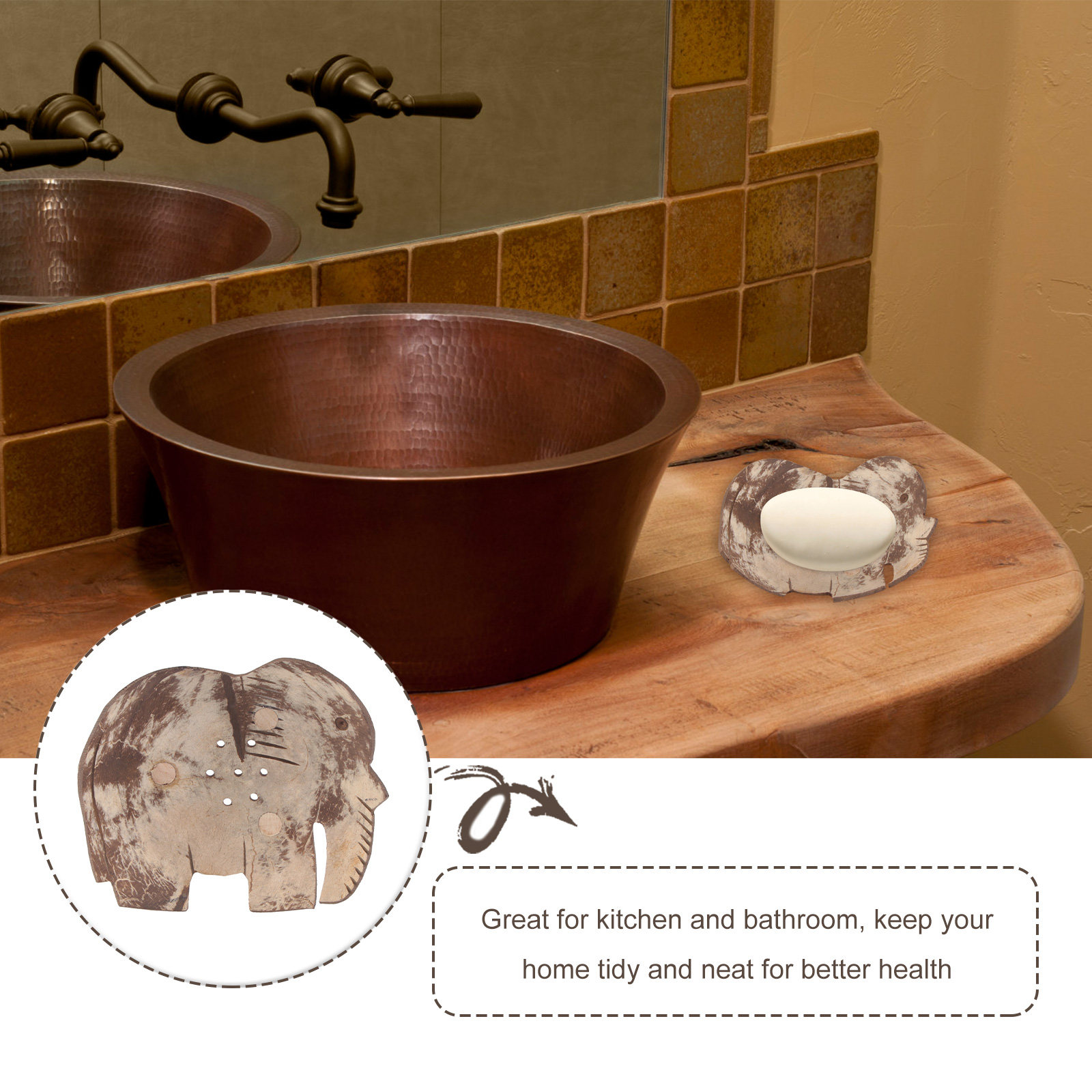 Wooden Soap Box Storage Contai - Home Essentials Bathroom Storage avis et prix