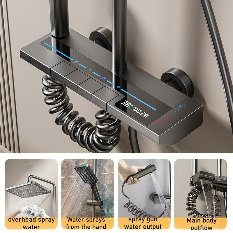 LED Digital Display Shower Set - Home Bathroom Faucets avis et prix