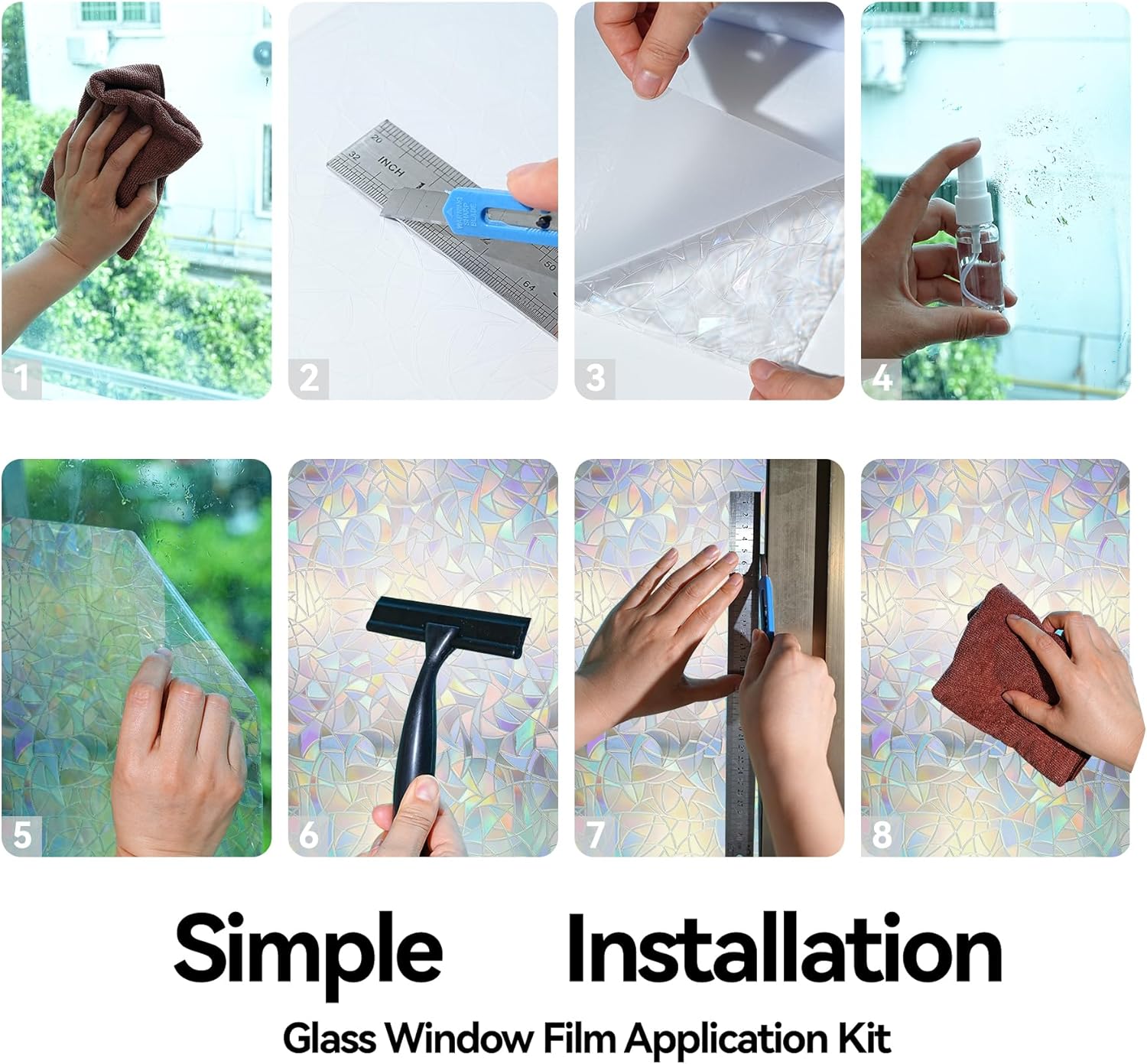 Rainbow Window Cling Privacy F - Home Bathroom Images avis et prix
