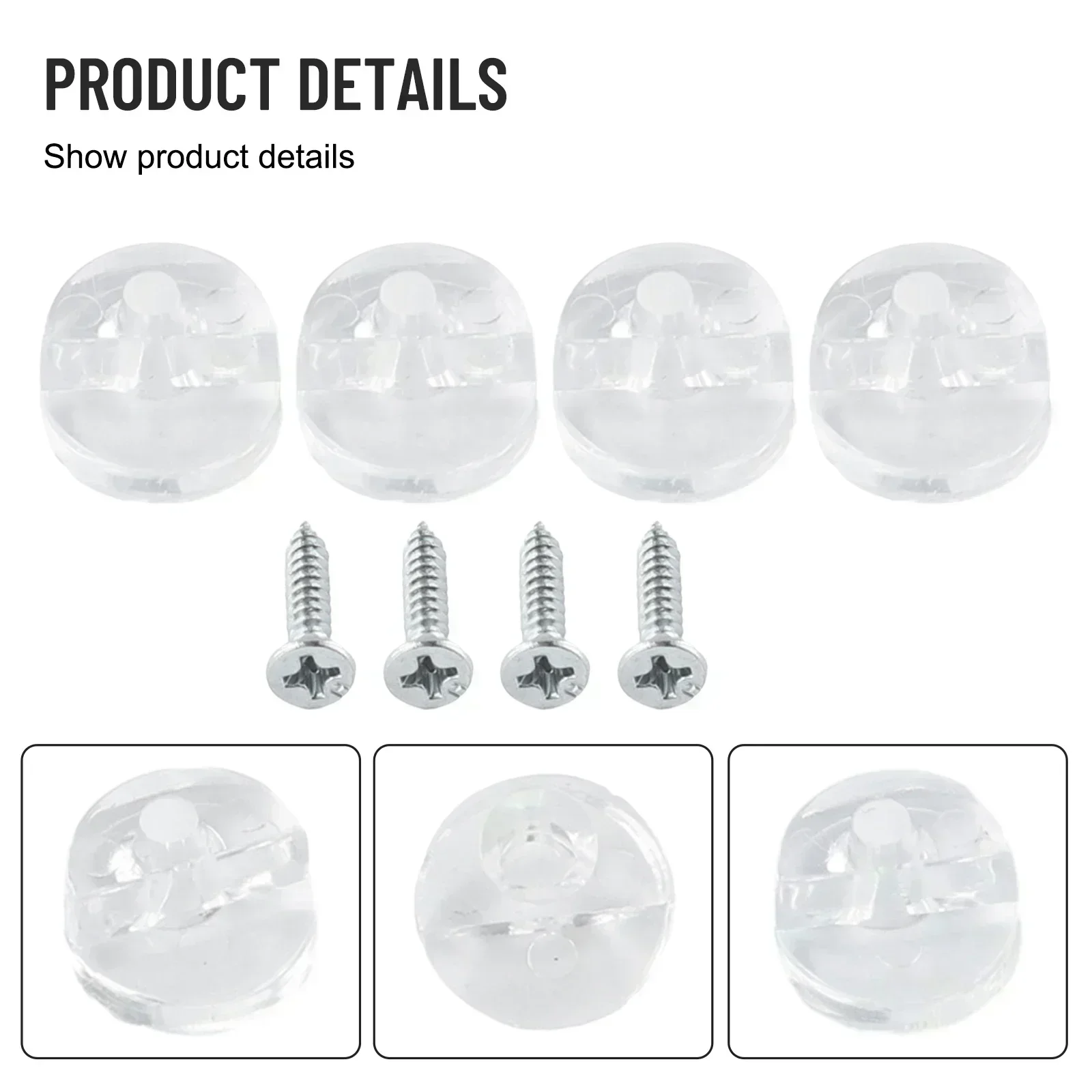 4PCS Mirror Fixing Clips Glass - Home Hardware Bathroom Mirrors avis et prix