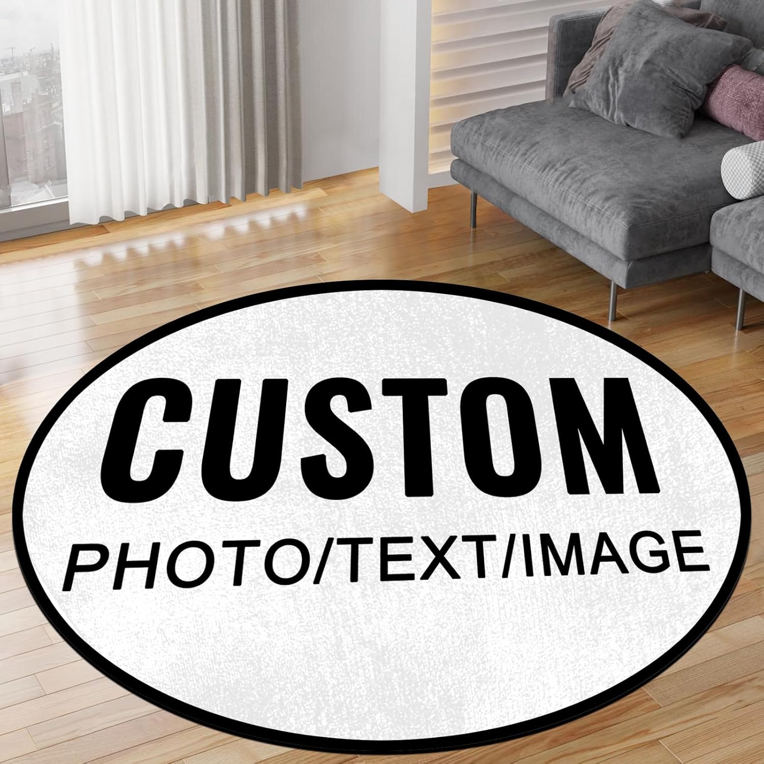 Custom Round Rug Personalized  - Home Bathroom Images avis et prix