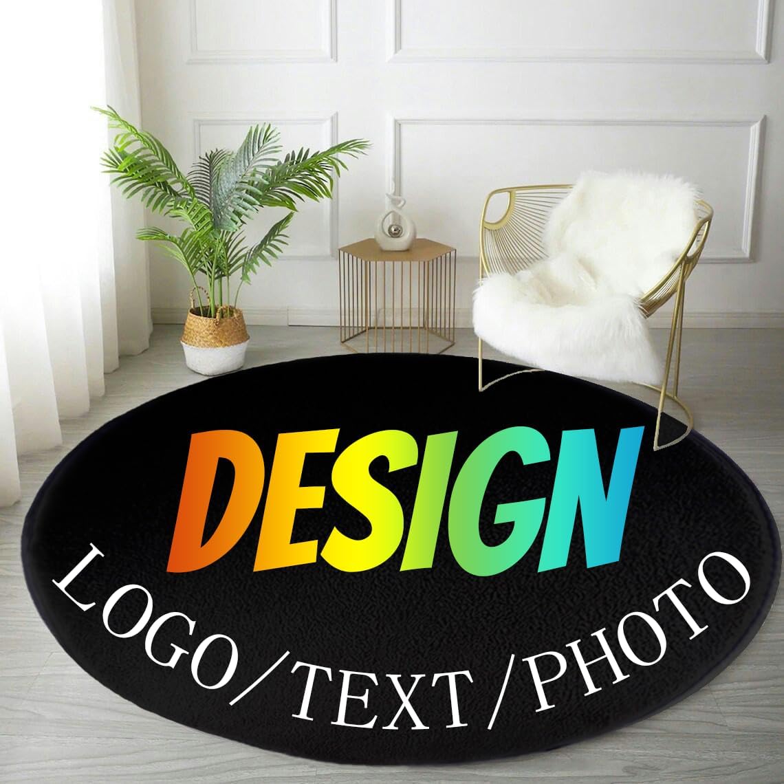 Custom Round Rug Personalized  - Home Bathroom Images avis et prix