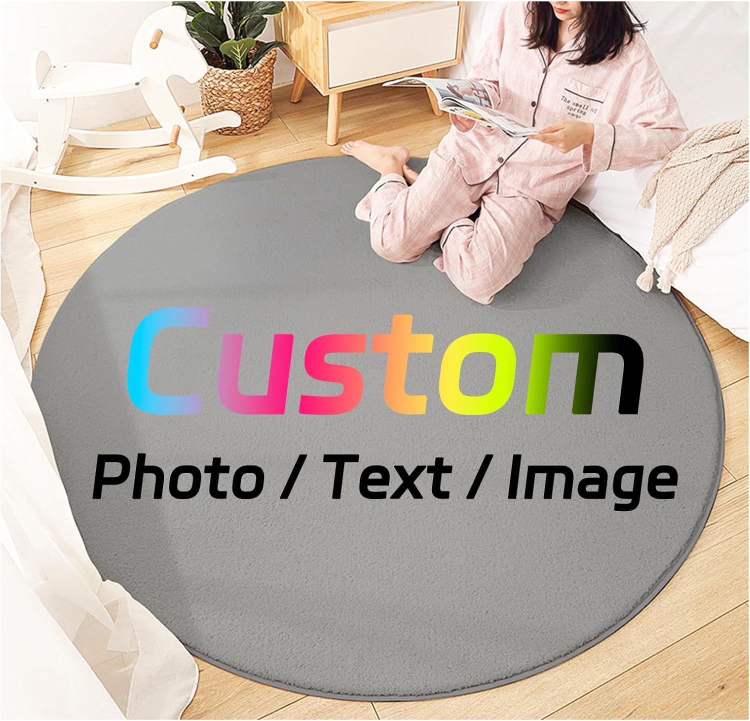 Custom Round Rug Personalized  - Home Bathroom Images avis et prix