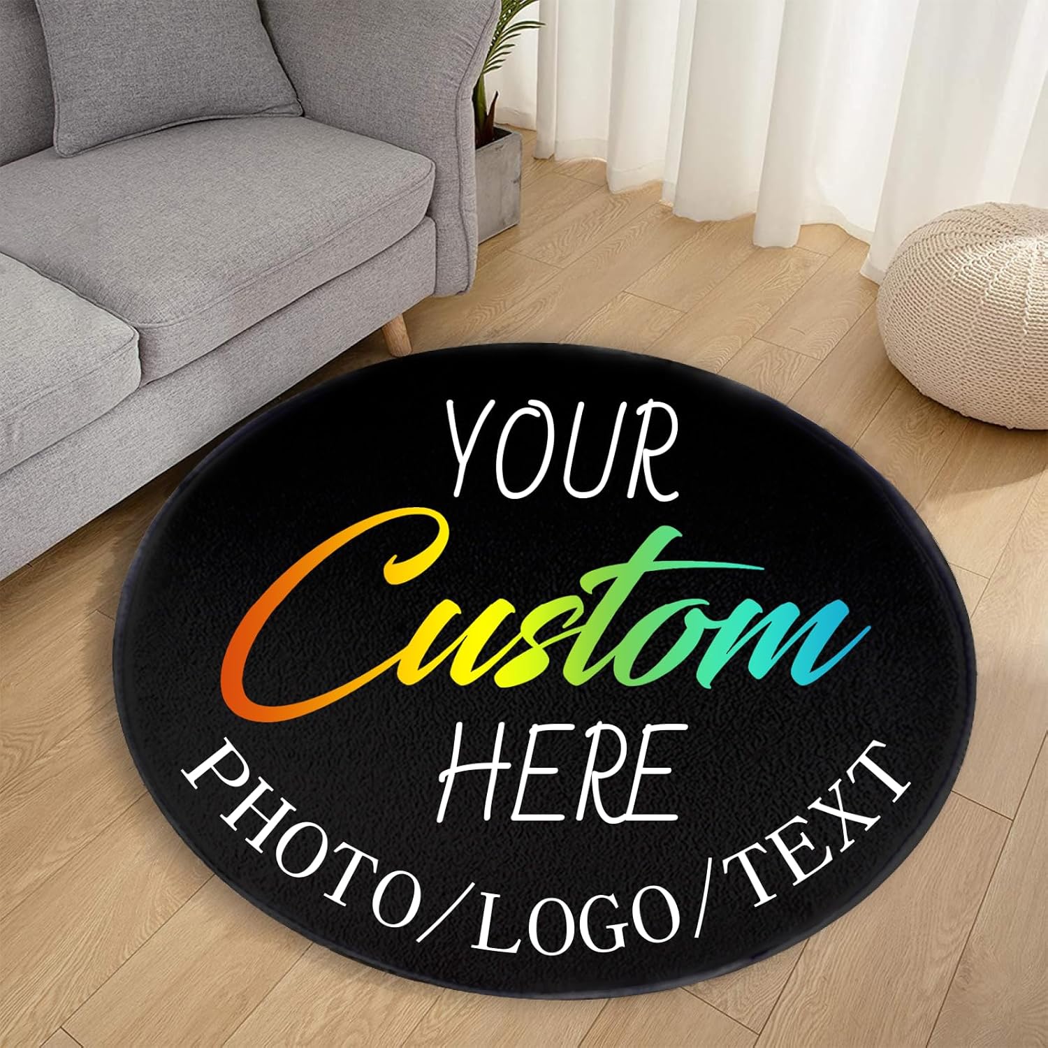 Custom Round Rug Personalized  - Home Bathroom Images avis et prix