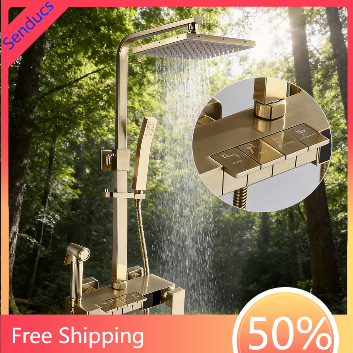Brushed Gold Piano Digital Bat - Home Bathroom Faucets avis et prix