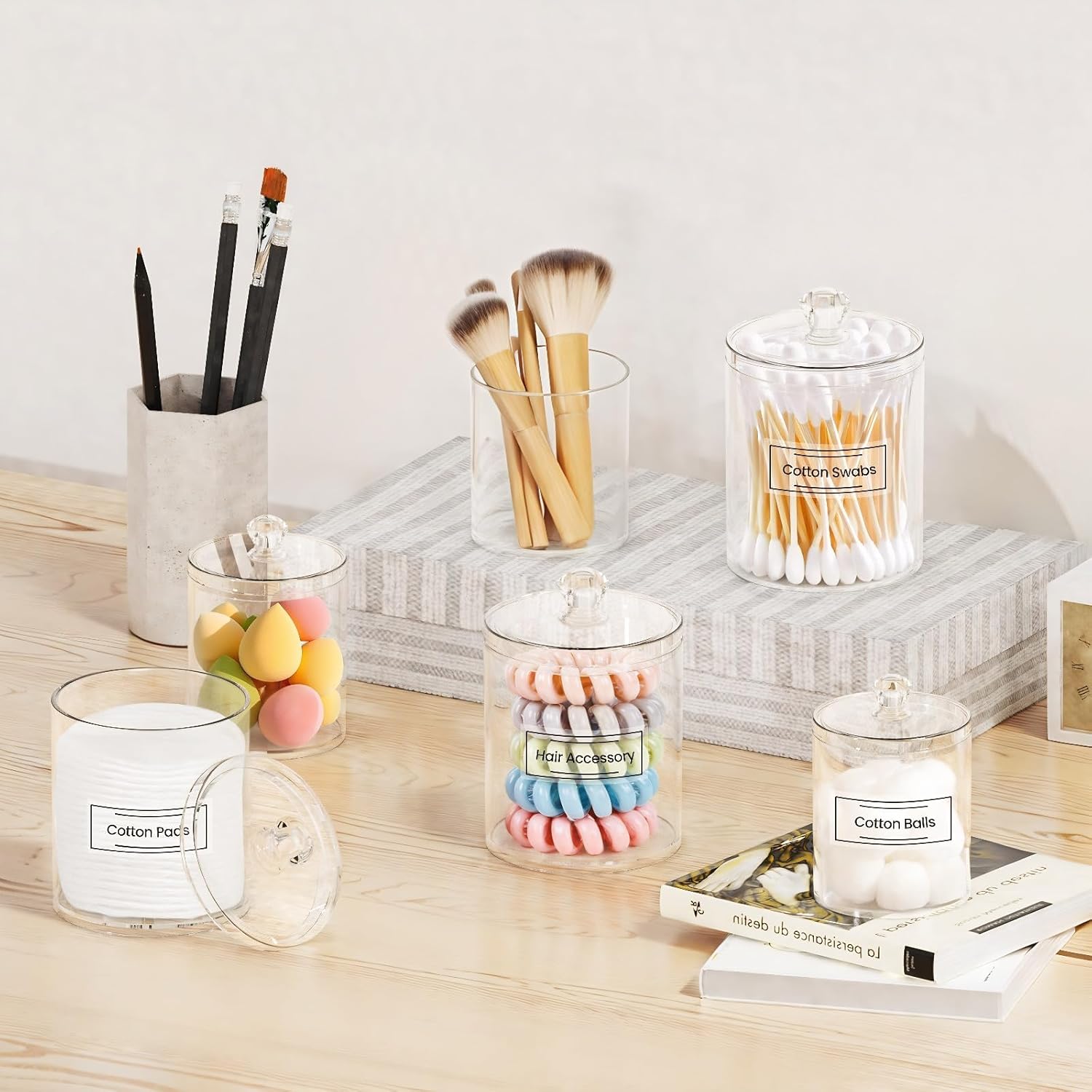 Acrylic Qtip Holder 6 Pack wit - Home Bathroom Images avis et prix