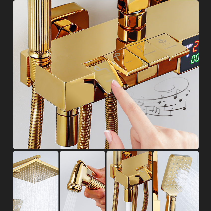 Gold Piano Digital Display Bat - Home Bathroom Faucets avis et prix