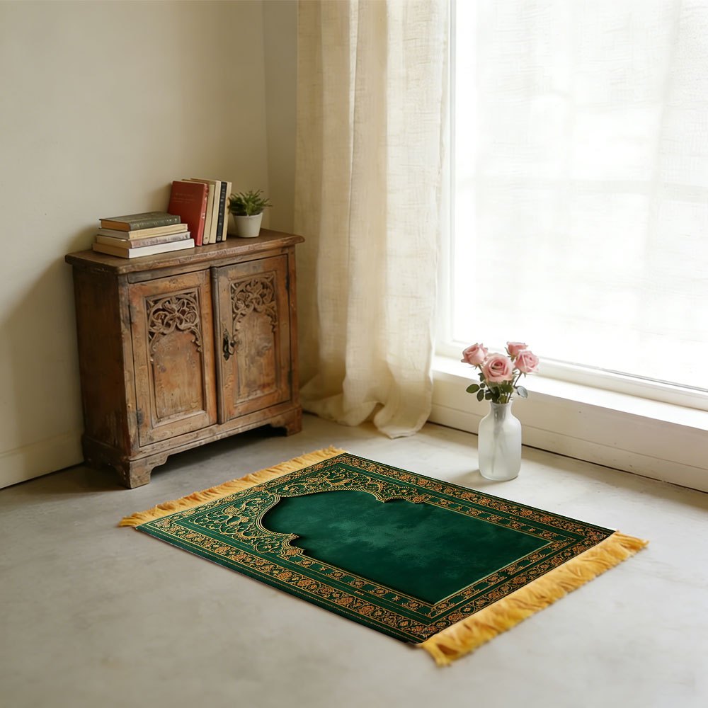 Dark Green Gold Floral Arch Is - Home Bathroom Carpet avis et prix