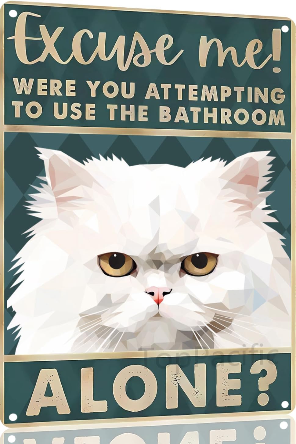 Retro Tin Signs Persian Cat Ba - Home Alone Bathroom avis et prix