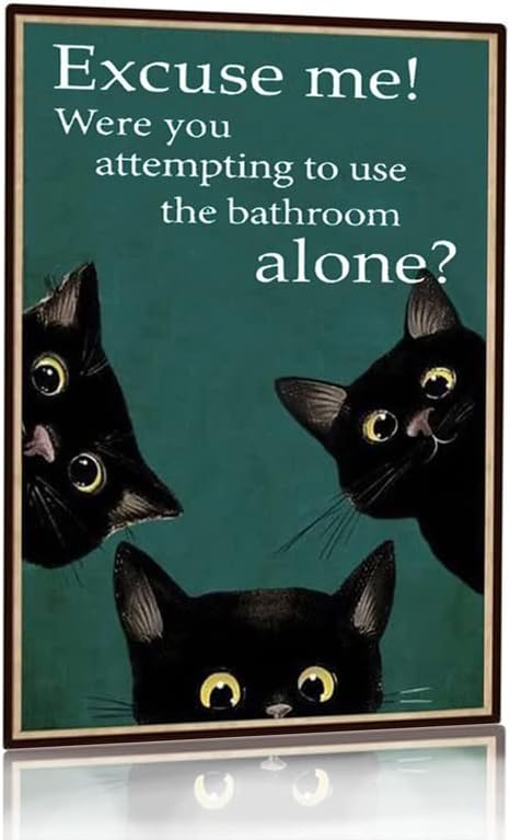 Funny Black Cat Bathroom Decor - Home Alone Bathroom avis et prix