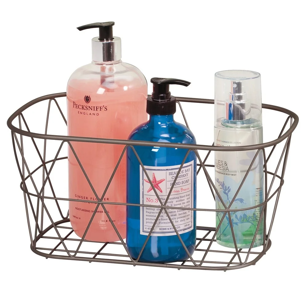 Bronze Steel Wire Storage Bask - Home Essentials Bathroom Storage avis et prix