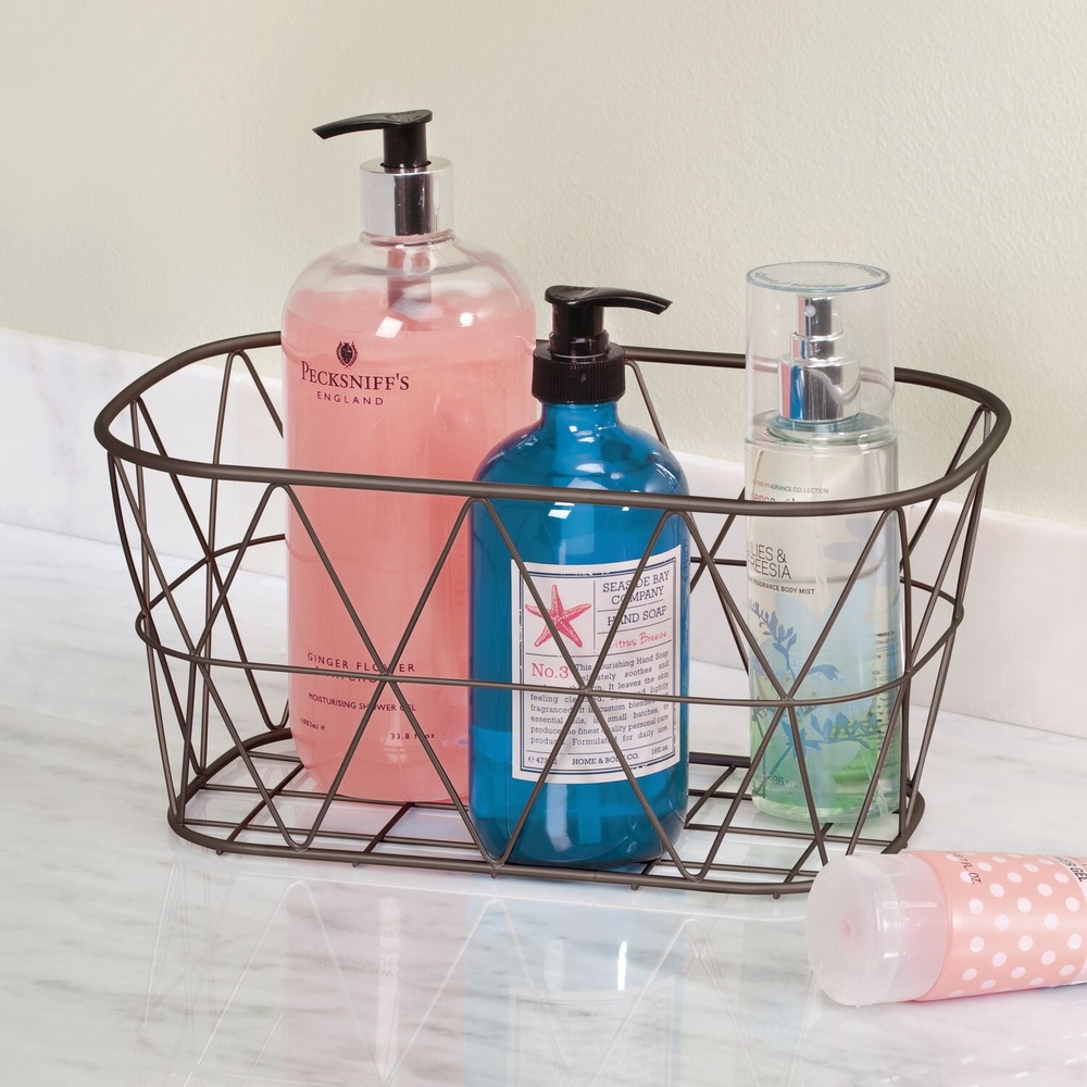 Bronze Steel Wire Storage Bask - Home Essentials Bathroom Storage avis et prix