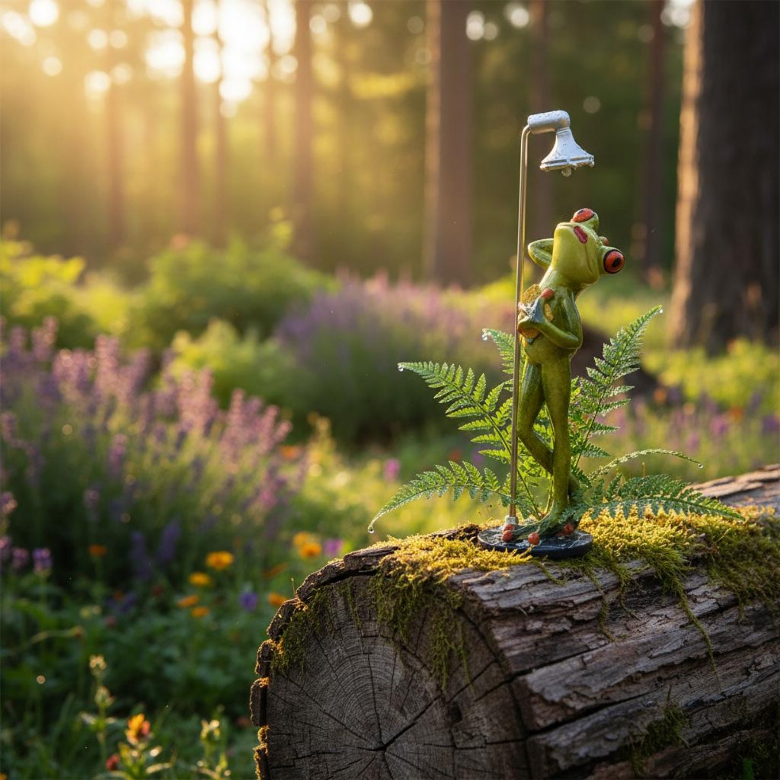 Showering Frog Figurine Novelt - Home And Bathroom avis et prix