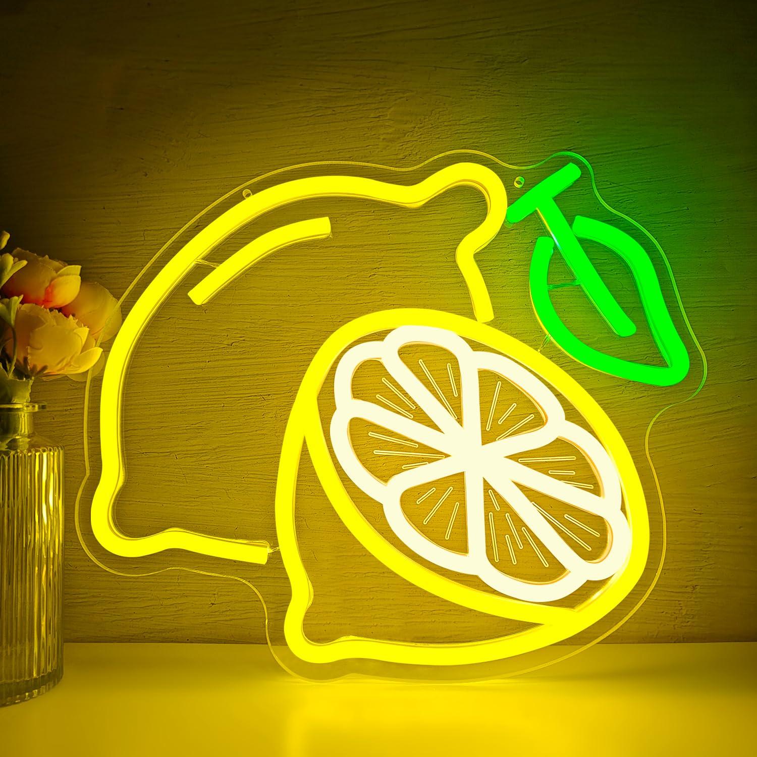 Lemon Neon Sign Dimmable LED L - Home And Bathroom avis et prix