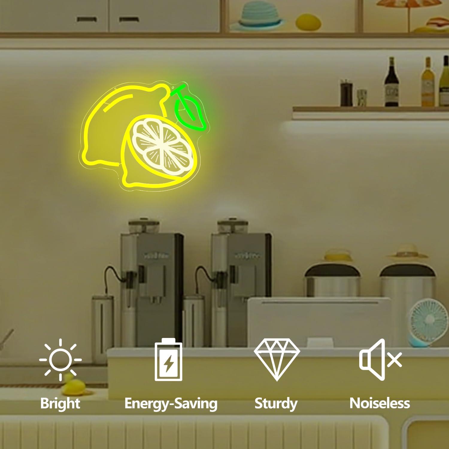 Lemon Neon Sign Dimmable LED L - Home And Bathroom avis et prix