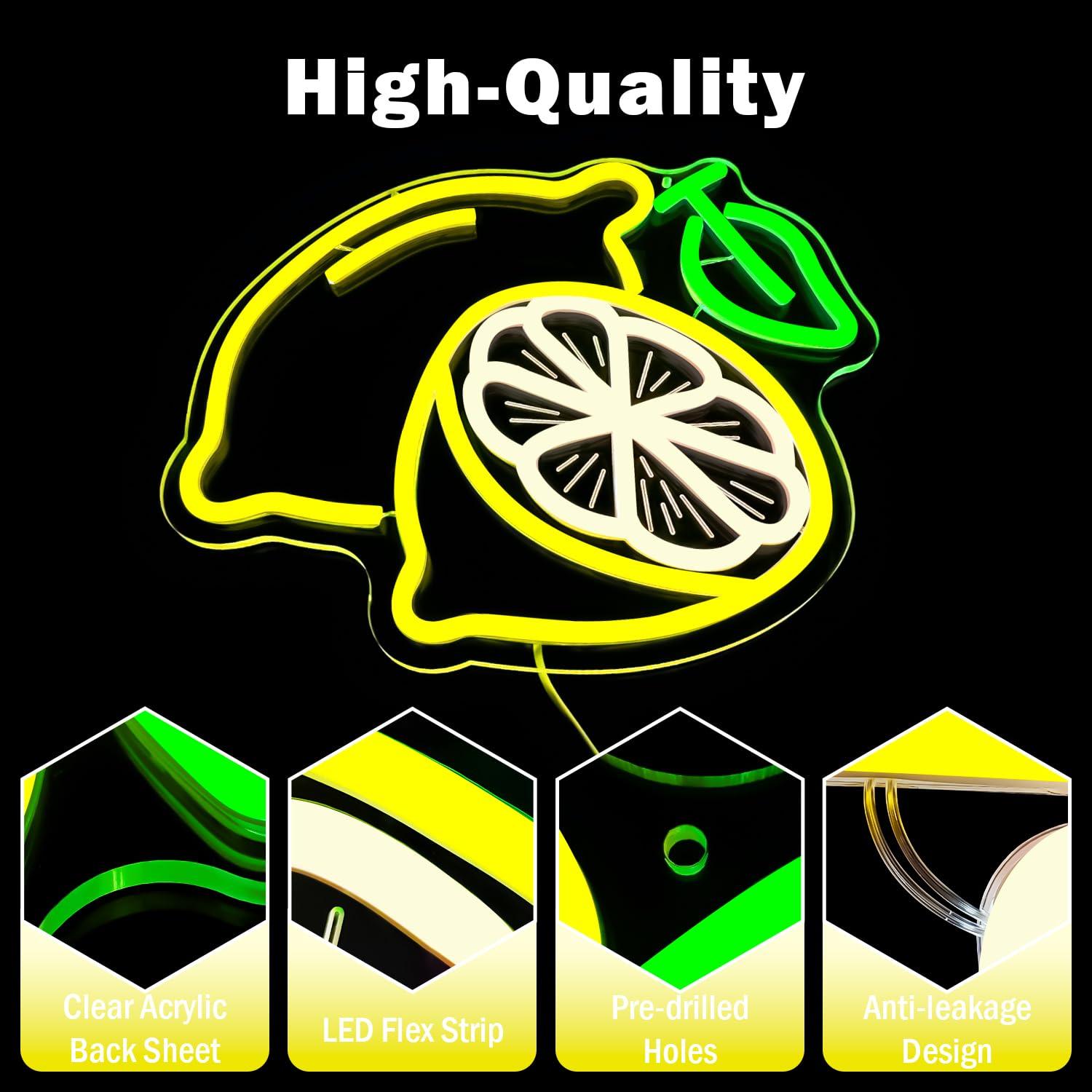 Lemon Neon Sign Dimmable LED L - Home And Bathroom avis et prix