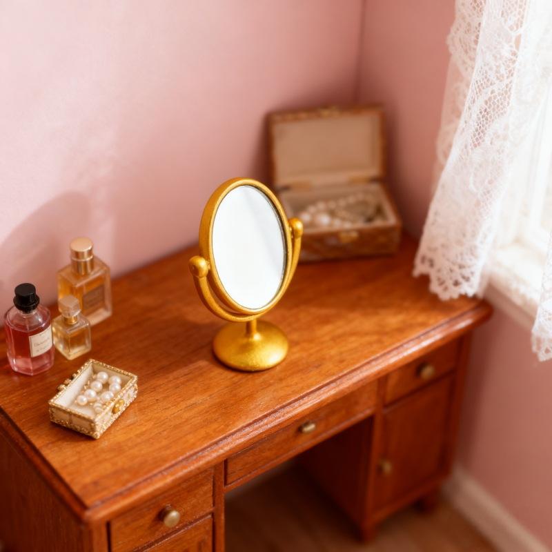 1Pcs Miniature Retro Mirror Dr - Home Bathroom Model avis et prix