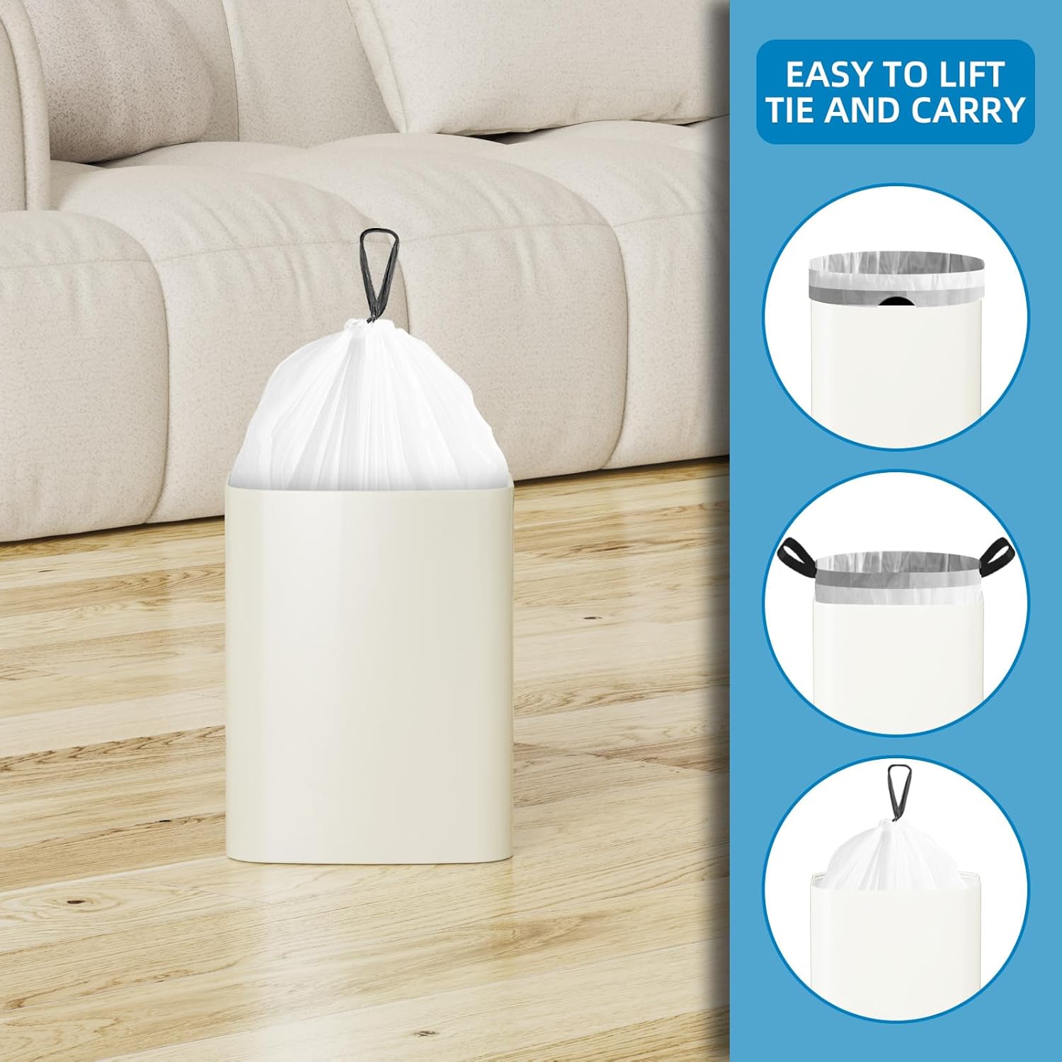 1.6 Gallon Mini Drawstring Tra - Home Bathroom Images avis et prix