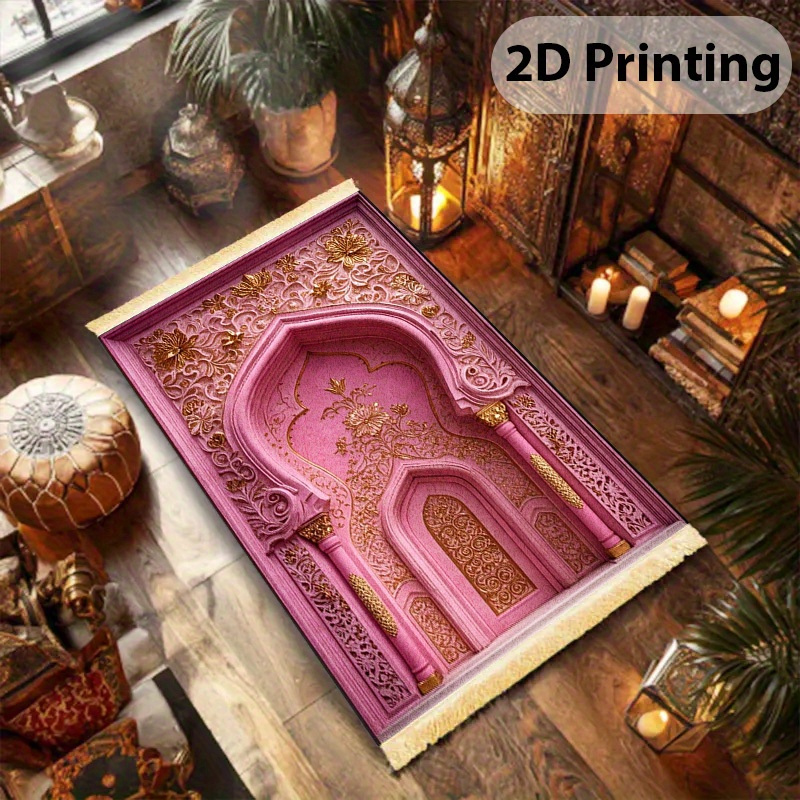 VIKAMA Pink Gold Arches Worshi - Home Bathroom Carpet avis et prix