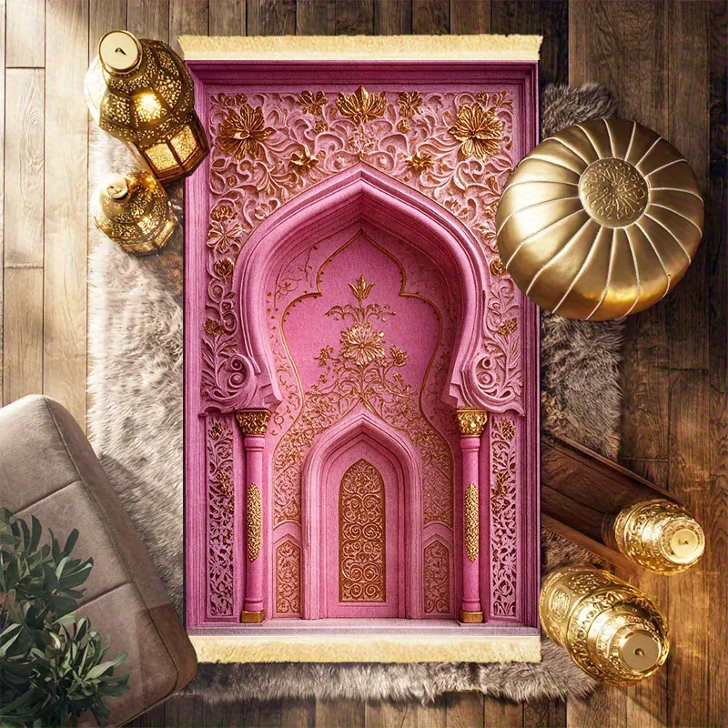 VIKAMA Pink Gold Arches Worshi - Home Bathroom Carpet avis et prix