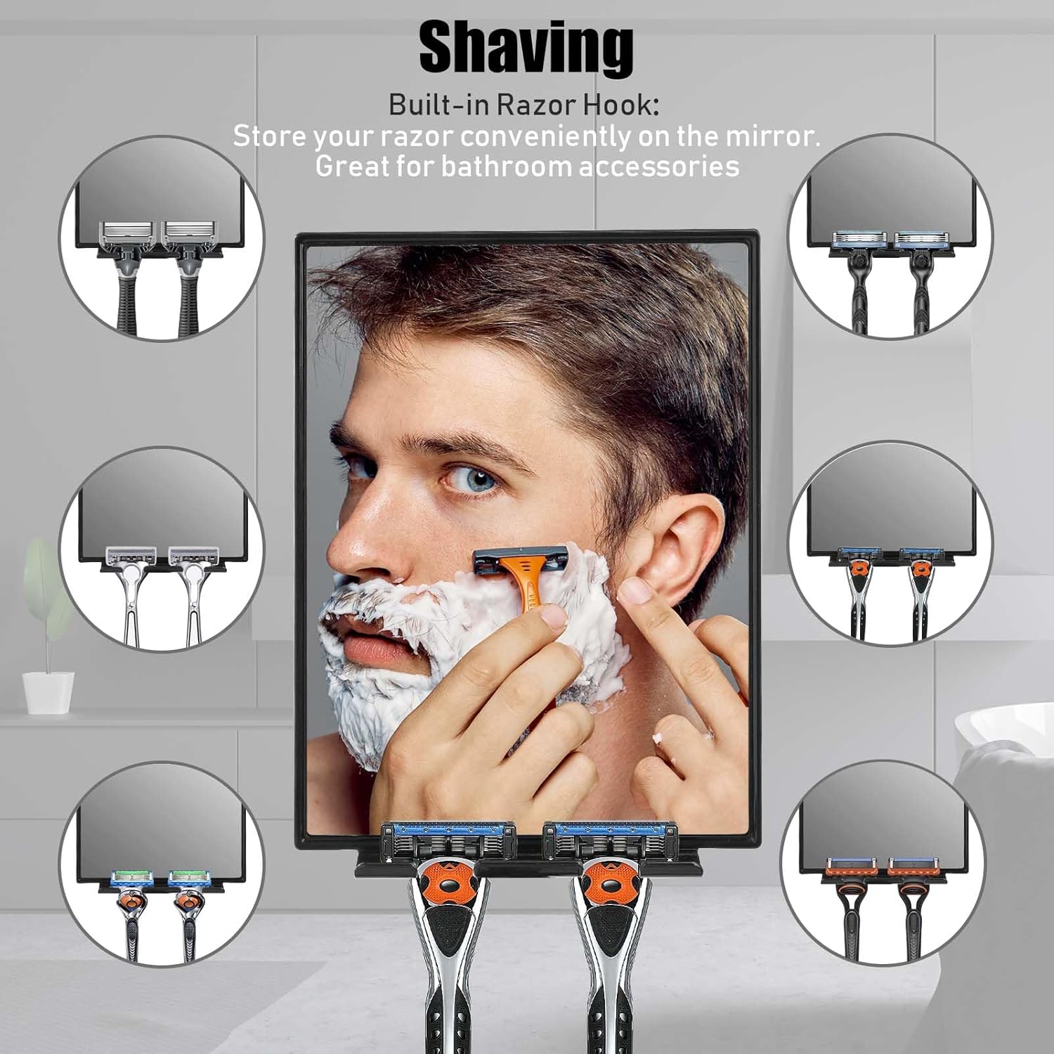 Shower Mirror for Shaving with - Home Bathroom Images avis et prix