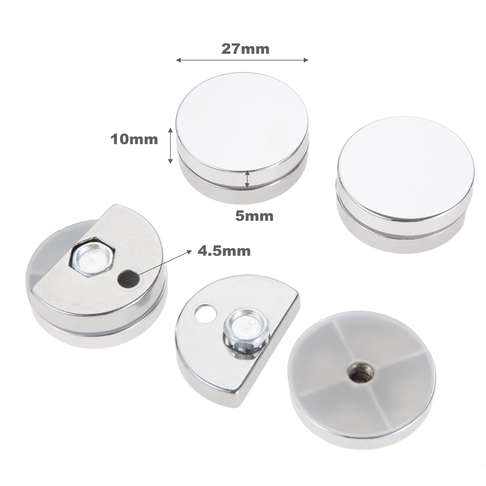 4pcs 20/27mm Round Glass Clamp - Home Hardware Bathroom Mirrors avis et prix