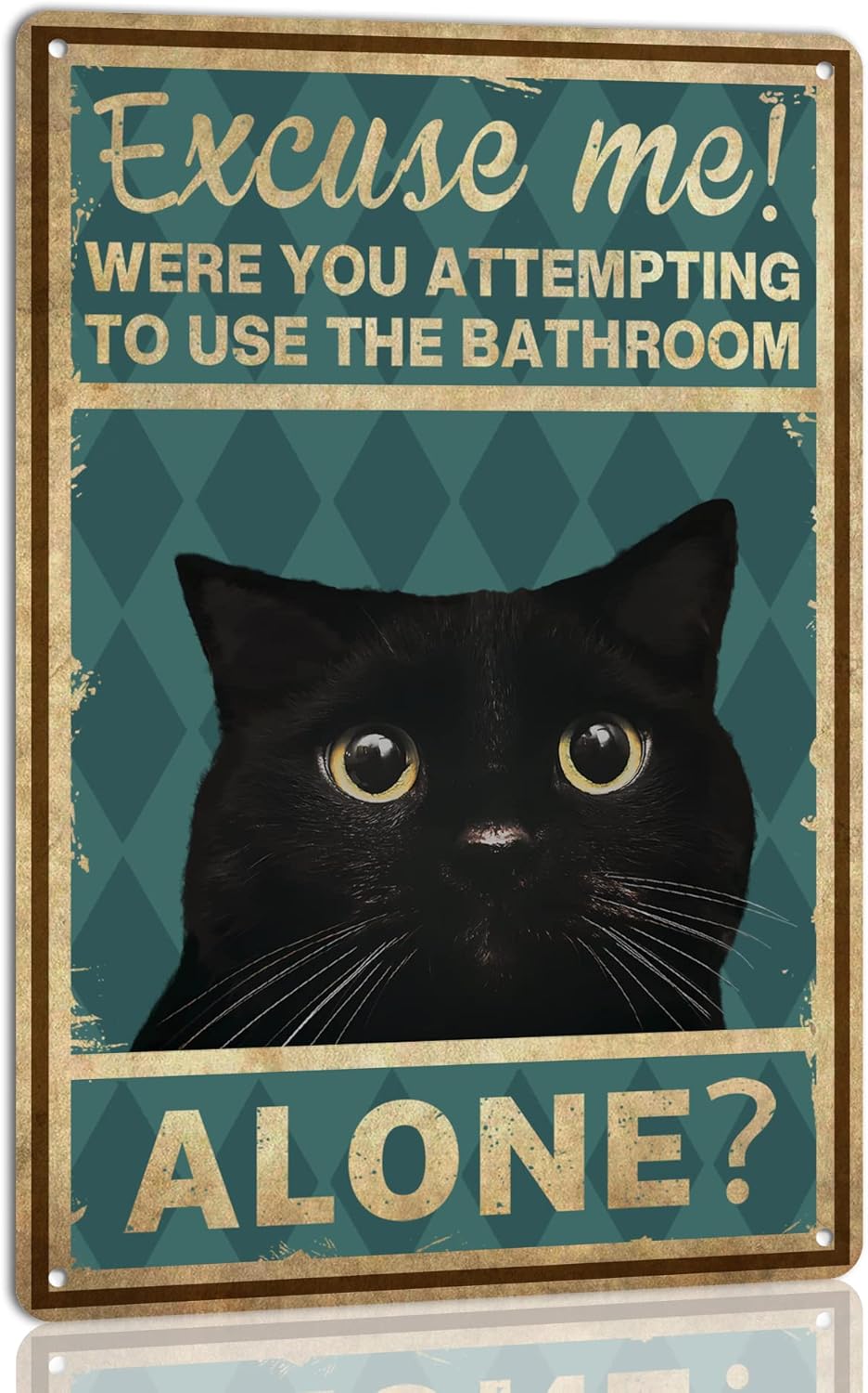 Cat Wall Art ;Excuse Me Where  - Home Alone Bathroom avis et prix
