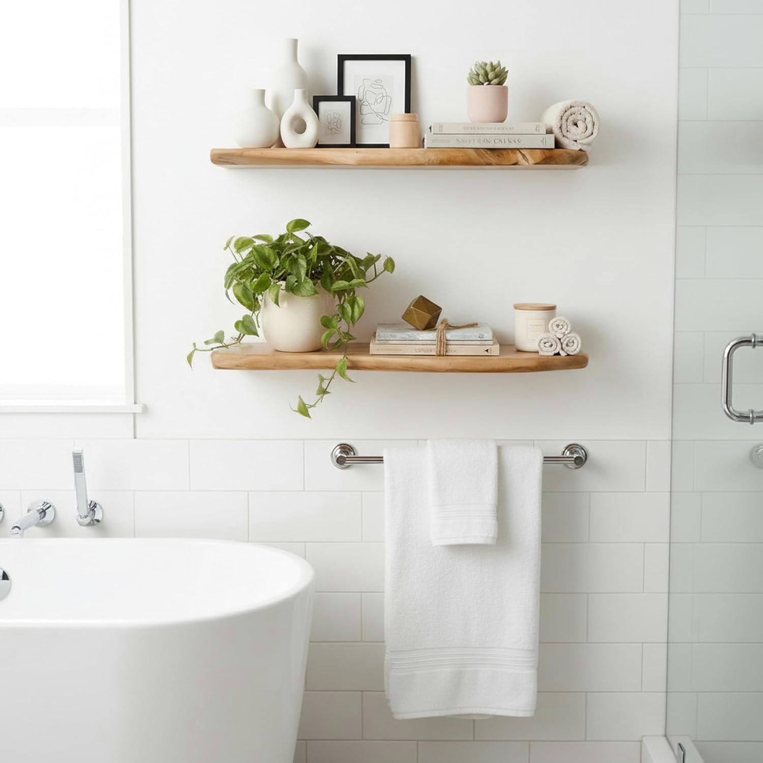 24 Inch Cedar Floating Shelves - Home Bathroom Images avis et prix