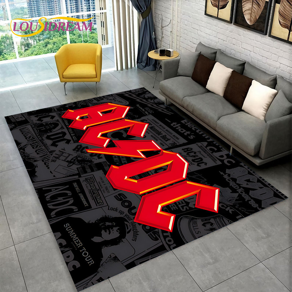 AC/DC Rock Band Area Rug Large - Home Bathroom Carpet avis et prix