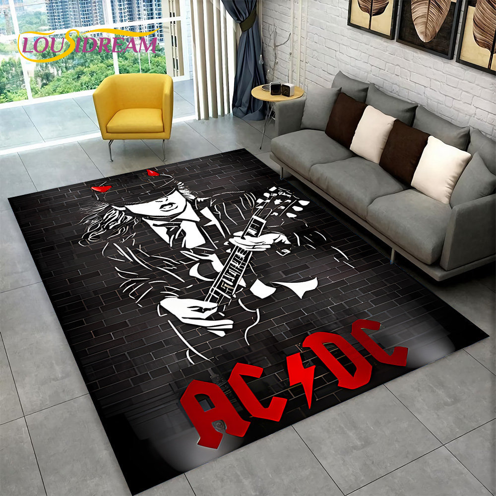 AC/DC Rock Band Area Rug Large - Home Bathroom Carpet avis et prix