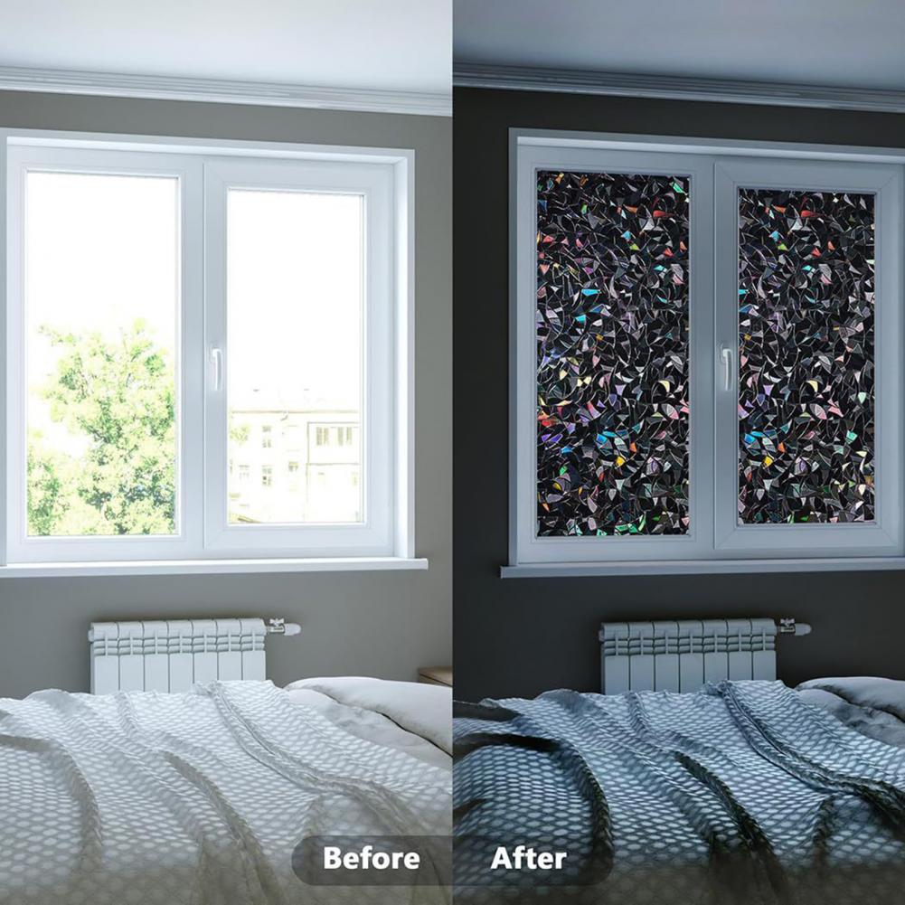 3D Black Rainbow Window Blacko - Home Bathroom Window Tint avis et prix