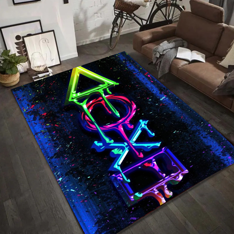 Neon Geometric Graffiti Rug -  - Homemade Bathroom Spray avis et prix