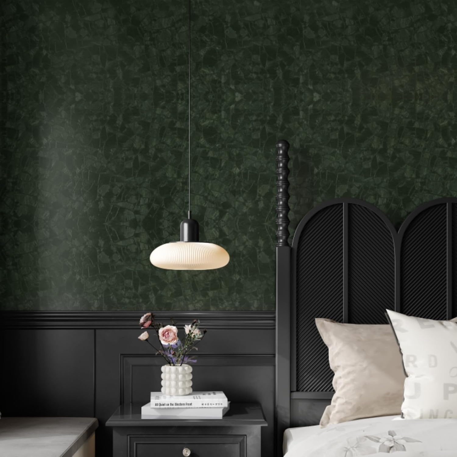Dark Green Peel and Stick Wall - Home Bathroom Images avis et prix