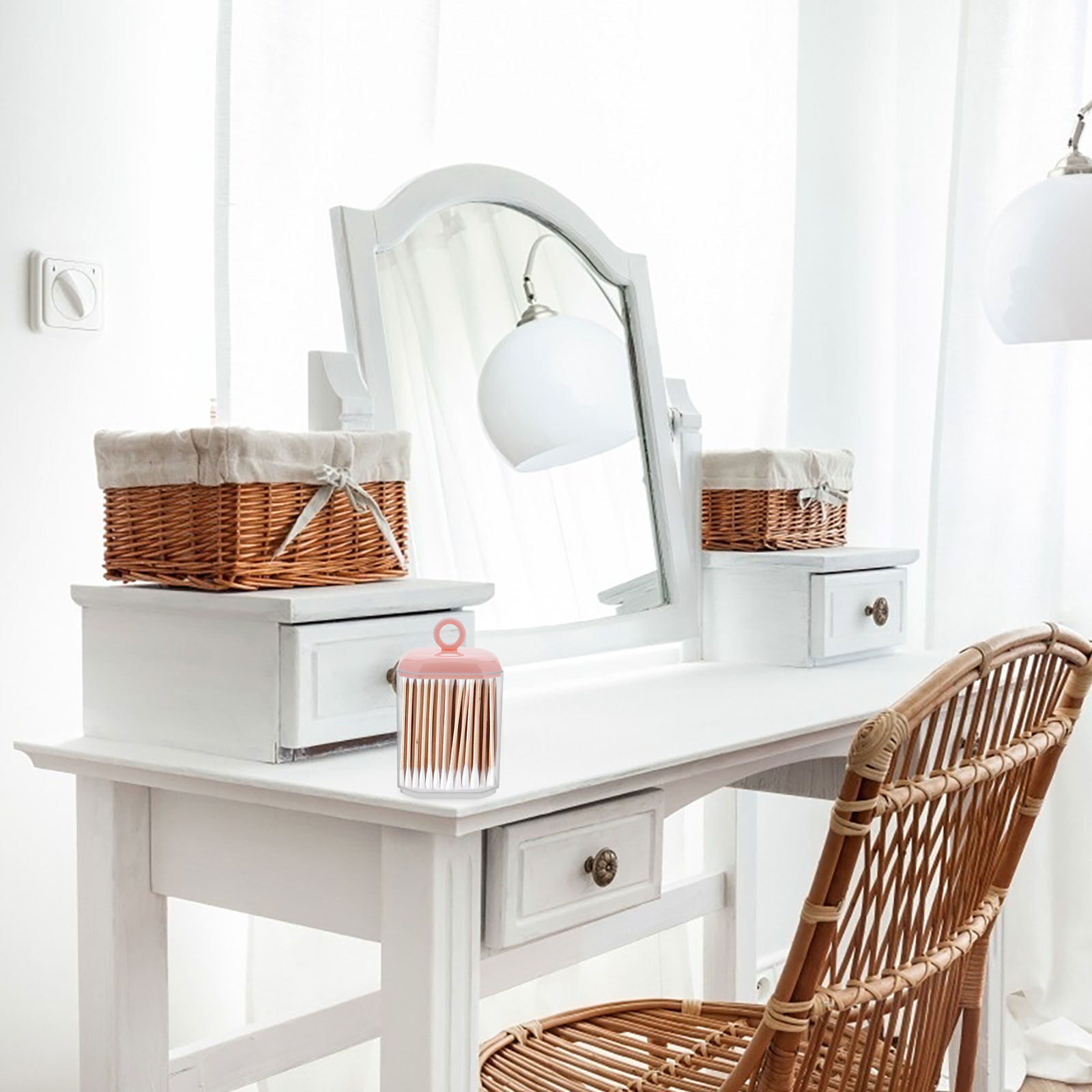 Desktop Cotton Bud Storage Box - Home Essentials Bathroom Storage avis et prix