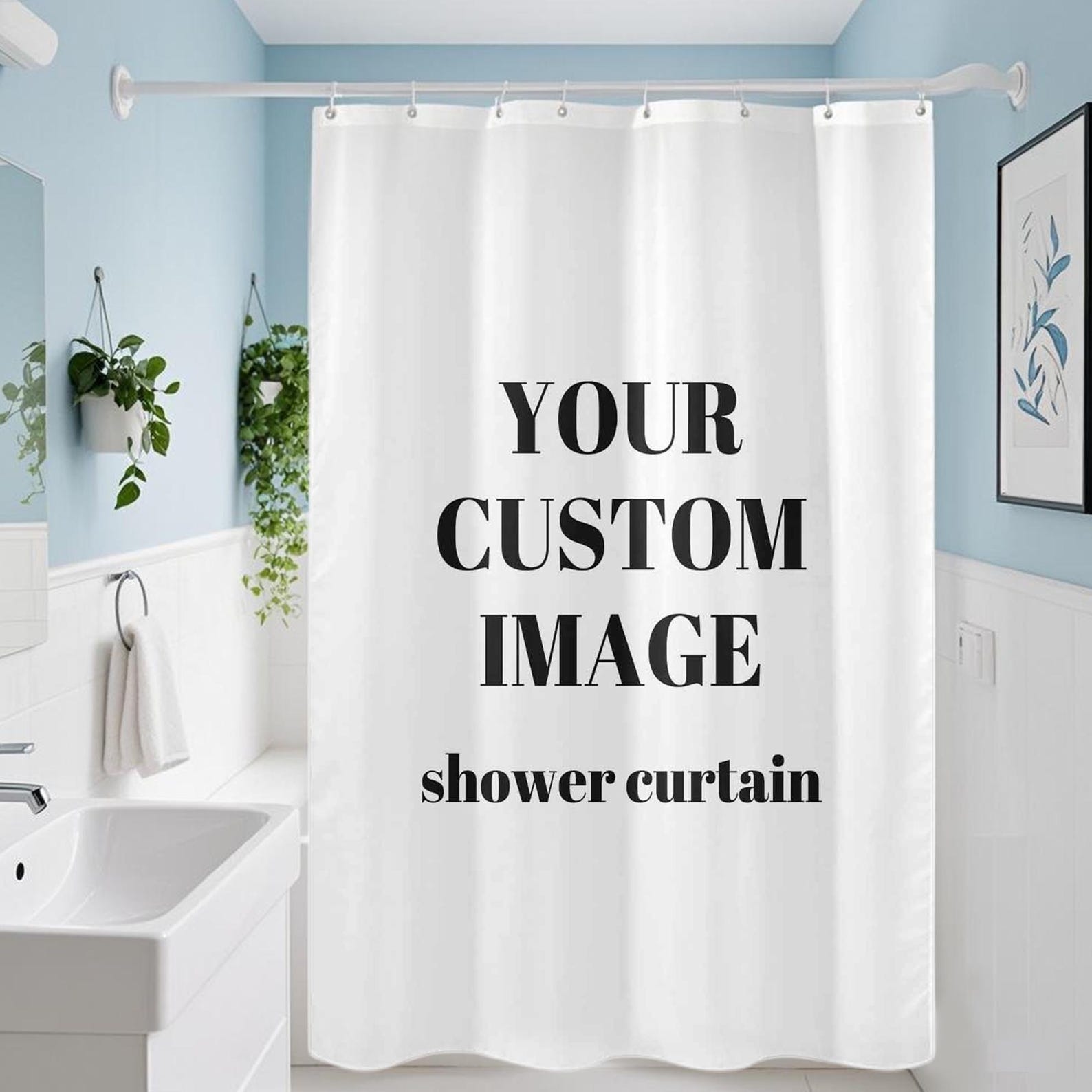 Custom Image Shower Curtain Pe - Home Bathroom Images avis et prix