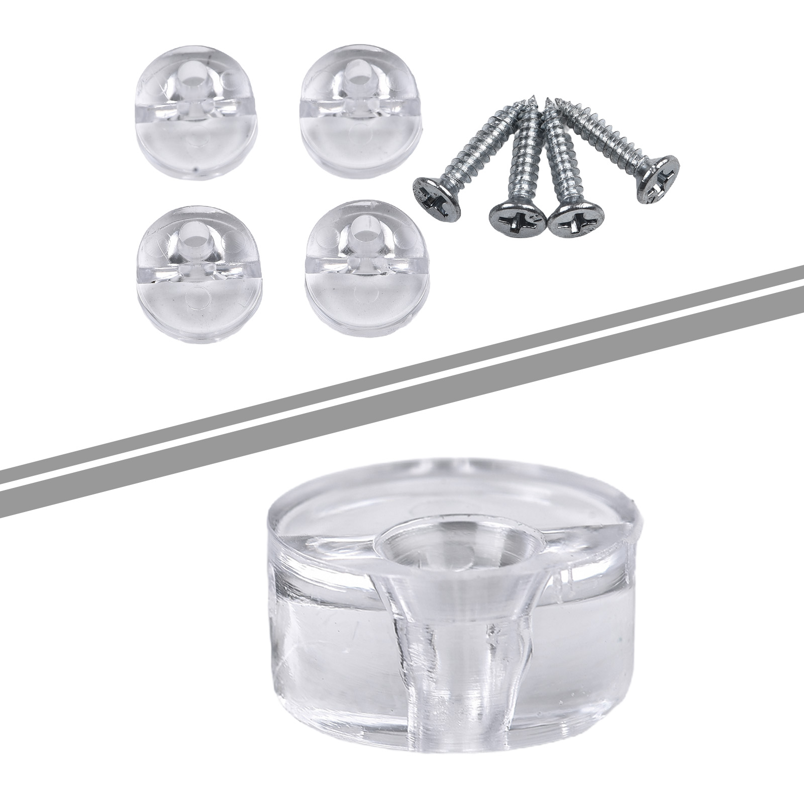 4PCS Mirror Fixing Clips Glass - Home Hardware Bathroom Mirrors avis et prix