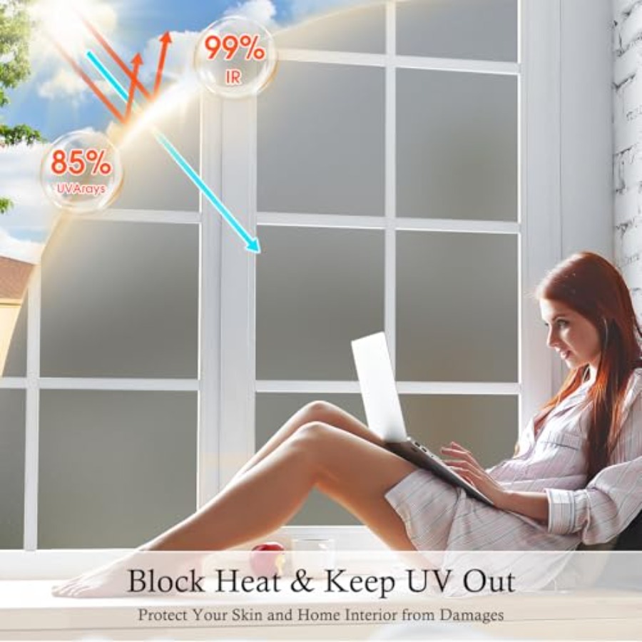 Window Privacy Film Frosted Gl - Home Bathroom Window Tint avis et prix