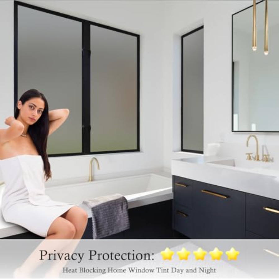 Window Privacy Film Frosted Gl - Home Bathroom Window Tint avis et prix
