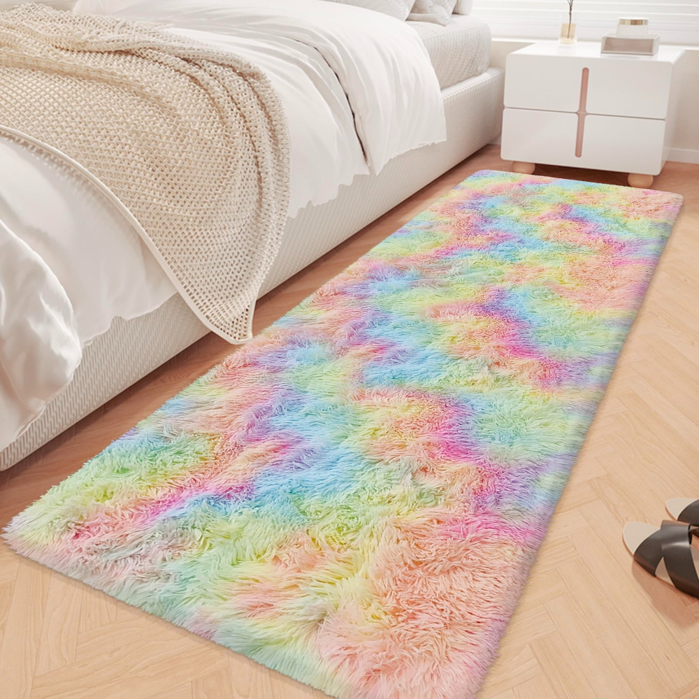 VIKAMA Gradient Blue Fluffy Ru - Home Bathroom Carpet avis et prix