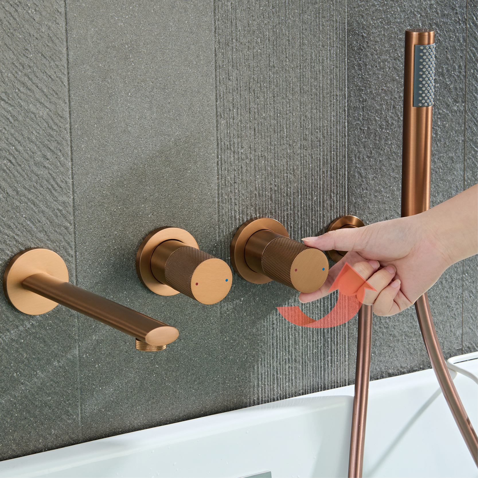 AITANA luxury Rose Gold Brass  - Home Bathroom Faucets avis et prix